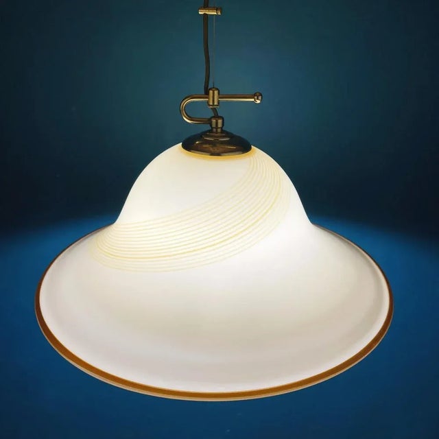Vintage Beige Murano Glass Pendant Lamp from De Majo, Italy, 1970s For Sale - Image 7 of 13