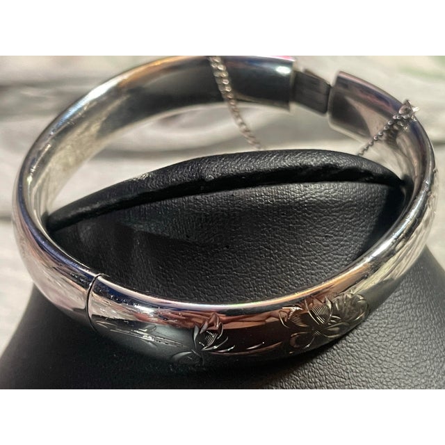 Vintage Sterling Silver Bangle Marked Bab for Ballou & Co. For Sale In South Bend - Image 6 of 9