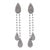 14k White Gold 1.41 Carat Pear Shape Drop Diamond Earrings - 2 Pieces For Sale