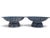 Early 20th Century Asian Blue & White Porcelain Pair of Tazza Candy Dish or Candle Holder Set For Sale - Image 5 of 8