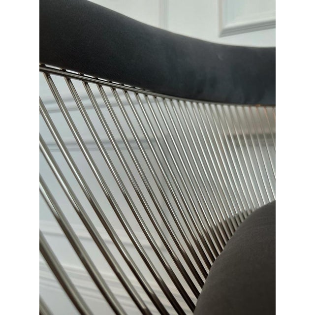 Platner Armchairs in Steel and Velvet by Warren Platner for Knoll, USA, 1960s, Set of 4 For Sale - Image 10 of 18