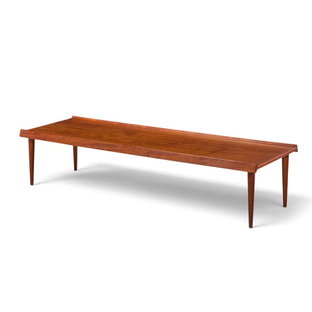 Brown Arne Vodder Style Mid Century Danish Teak Coffee Table For Sale - Image 8 of 10