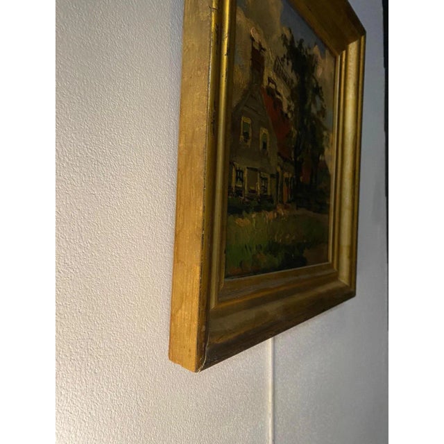Gerard Van Vliet, Dutch Architecture, Oil on Wood For Sale - Image 4 of 9