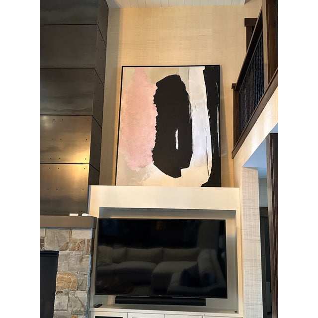 Offered for your consideration is a stunning, statement-scale original contemporary abstract masterpiece by highly sought-...