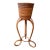Vintage Mid Century Crespi Style Pencil Reed Rattan Pedestal Bamboo Planter Italian For Sale