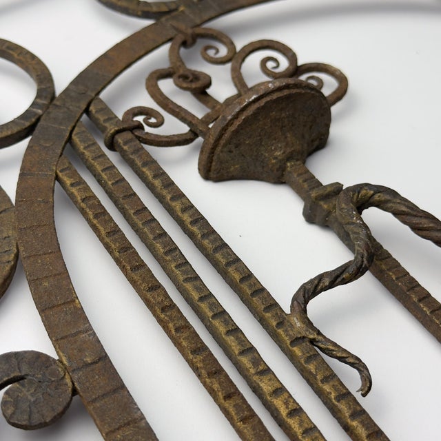 Antique Decorative Wrought Iron Wall Panel, Italy, 1920s For Sale - Image 10 of 18