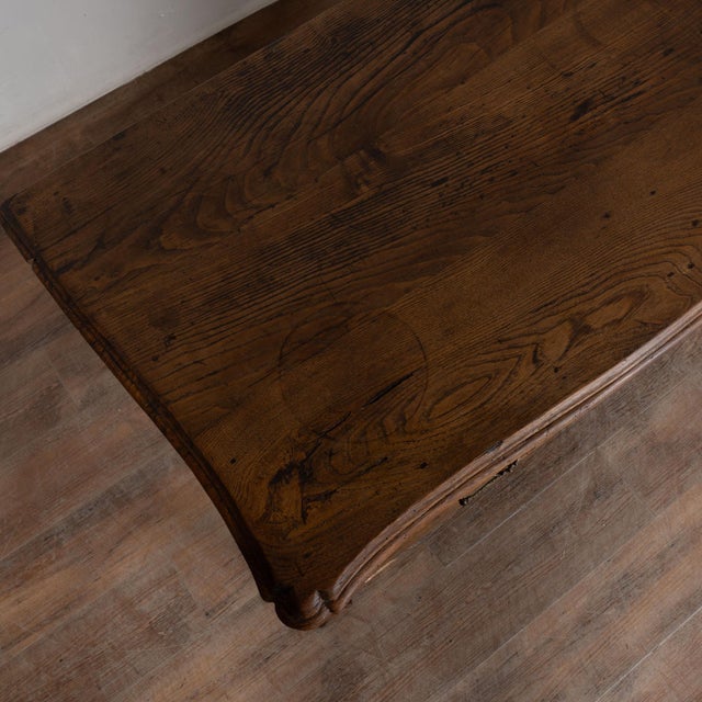 Early 19th Century 19th Century French Oak Chest of Drawers or Console Table With Cabriole Legs For Sale - Image 5 of 12