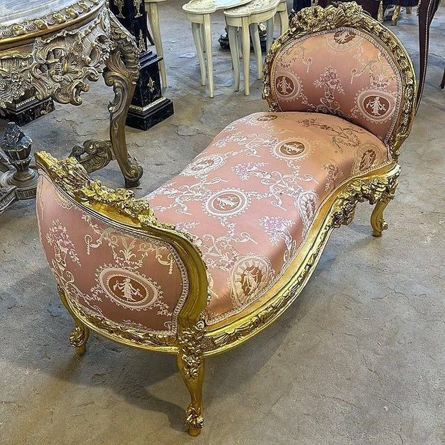 Baroque Style Pink Tufted Bench Chairish