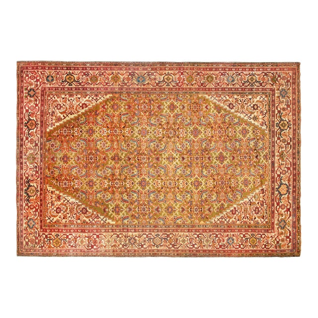Antique Persian Sultanabad Oriental Carpet, Room Size, with Herati Design For Sale
