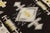 Textile Modern Navajo Style Handmade Wool Area Rug in Black, Cream & Ochre Accent For Sale - Image 7 of 8