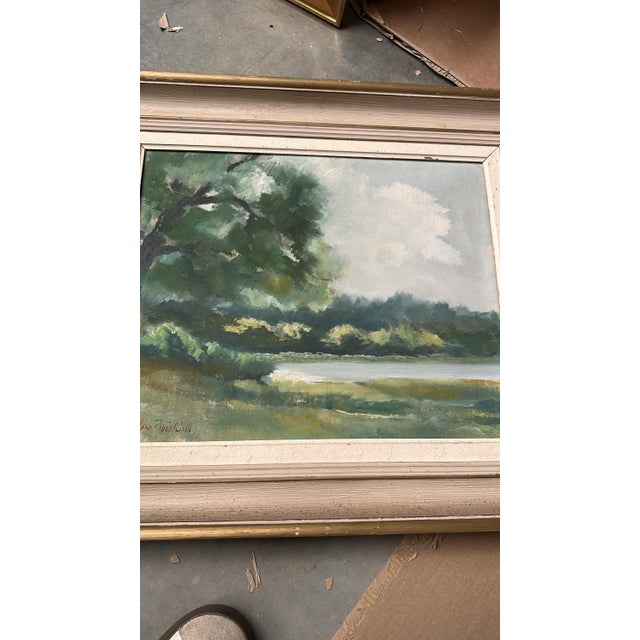 Lars Boëthius, Coastal Landscape, 1950s, Oil on Panel, Framed For Sale - Image 12 of 18