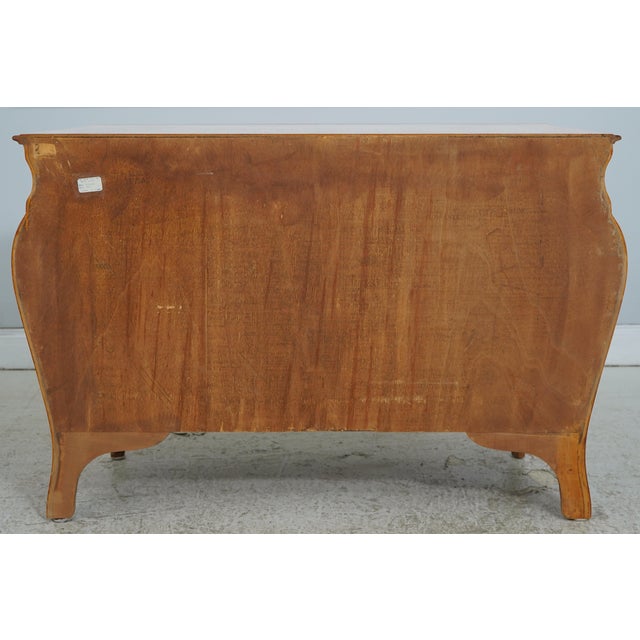 Italian Marquetry Inlaid Bombe Commode Chest For Sale - Image 17 of 18