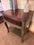 Vintage Dixie Side Table | Refinished Solid Wood Accent Table in Olive Green & Mahogany For Sale In Milwaukee - Image 6 of 9