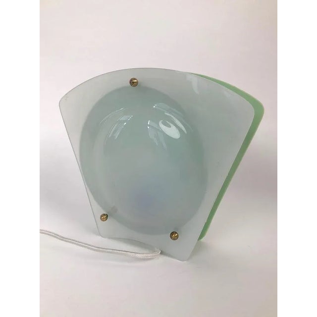 Night Light with Green and White Shades in Plastic, Austria, 1950s For Sale - Image 4 of 10
