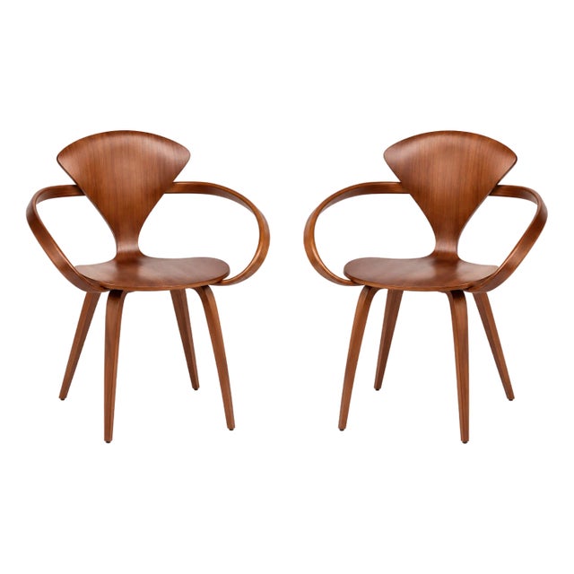 Pair of Mid-Century Modern "Pretzel" Armchair Manner of Norman Cherner for Plycraft For Sale