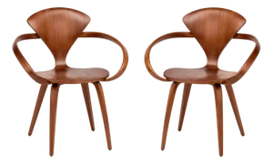 Pair of Mid-Century Modern "Pretzel" Armchair Manner of Norman Cherner for Plycraft