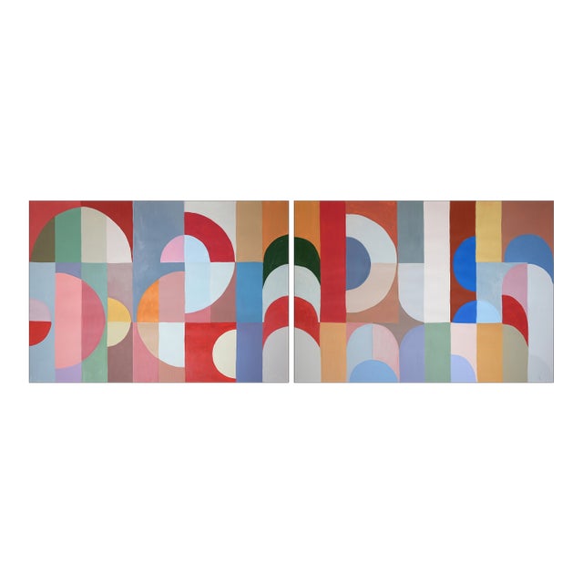 2026, Art Deco Painting - Set of 2 For Sale