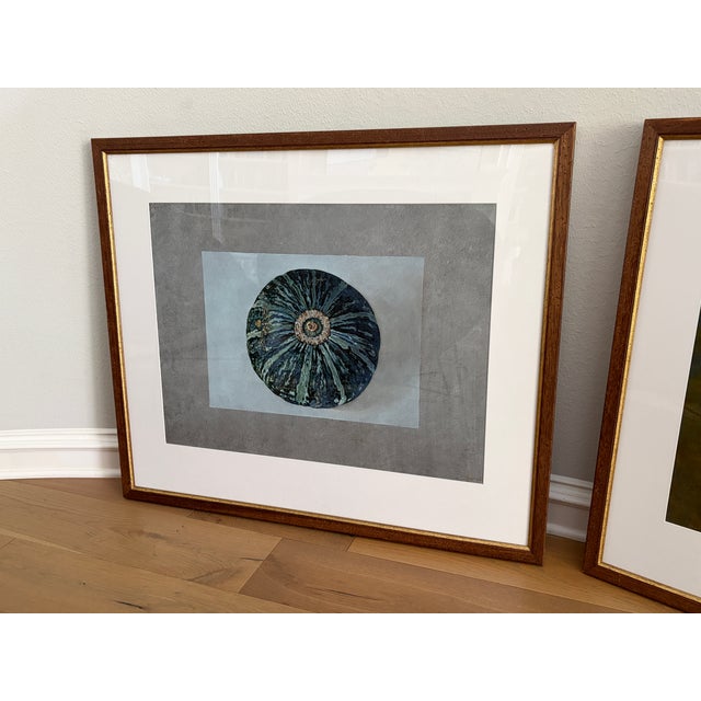 Pair of Contemporary Oil on Paper Gourd Still Life Paintings, Signed "Gw", 2006 For Sale - Image 10 of 15
