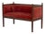 Louis XVI Style Velvet Upholstered Mahogany Sofa For Sale