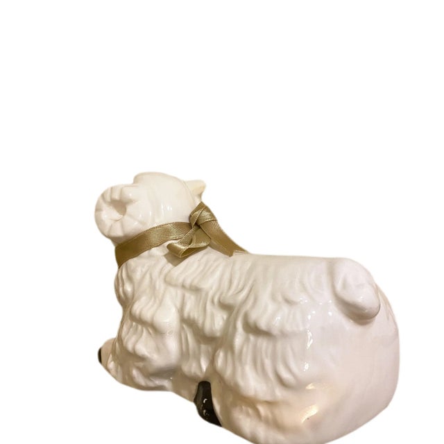 Figurative Vintage Ram Ceramic Figure For Sale - Image 3 of 6