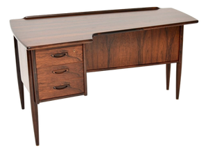 Vintage Swedish Boomerang Desk attributed to Goran Strand for Lelangs Mobelfabrik, 1960s