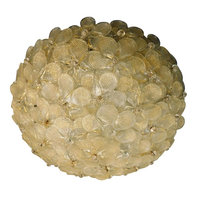 1960s Millefiori Flush Mount by Barovier E Toso For Sale