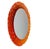 Plastic Large Mid-Century German Modern Oval Orange Acrylic Backlit Wall Mirror Light attributed to Hillebrand, 1970s For Sale - Image 7 of 13