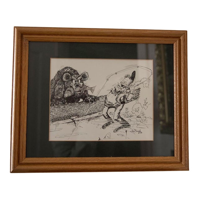 1980s Salmon Fishing by Jim Snook For Sale