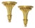 Mid 20th Century Pair Italian Hollywood Regency Style Carved Gilt Wood Fluted Wall Brackets For Sale