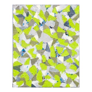Green & Grey Abstract Geometric Composition by Tara McDonald For Sale