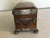 Brown Late Victorian English Oak Silver Plated or Nickel-Plated Double Tea Caddy C. 1880-1900 For Sale - Image 8 of 9