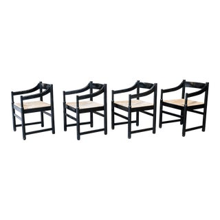 1970s Vintage Hank Loewenstein Rush Armchairs - Set of 4 For Sale