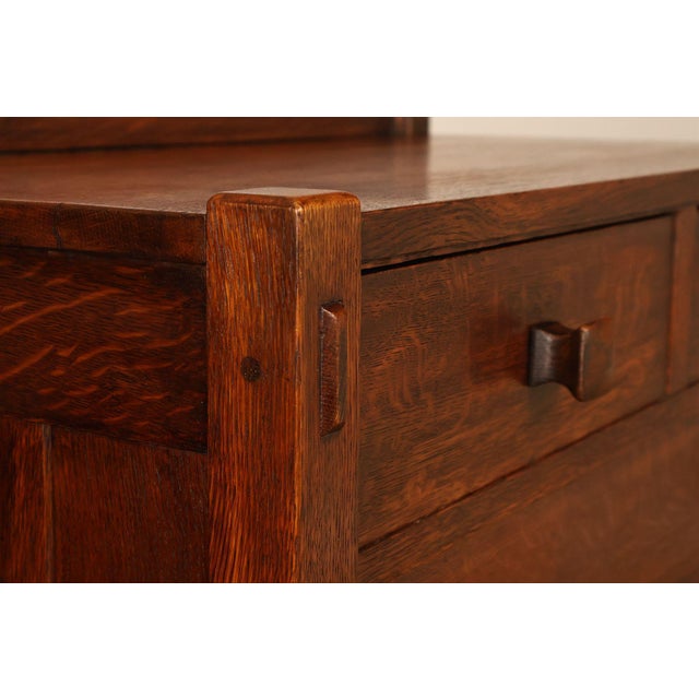 Antique Gustav Stickley Oak Chest of Drawers #626 For Sale In Philadelphia - Image 6 of 18