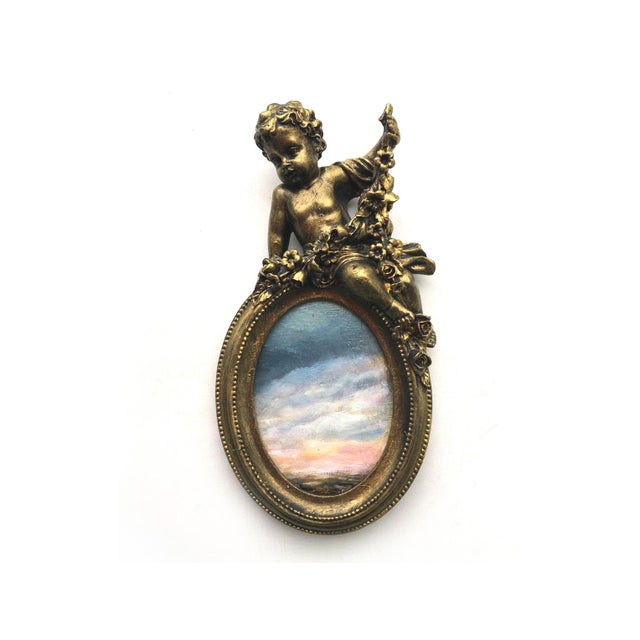 Framed Original Painting Landscape Victorian Decor by Valeriya Serova For Sale - Image 9 of 9