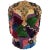 Mixed-Media Crazy Quilt and Gold Lame Head Sculpture For Sale