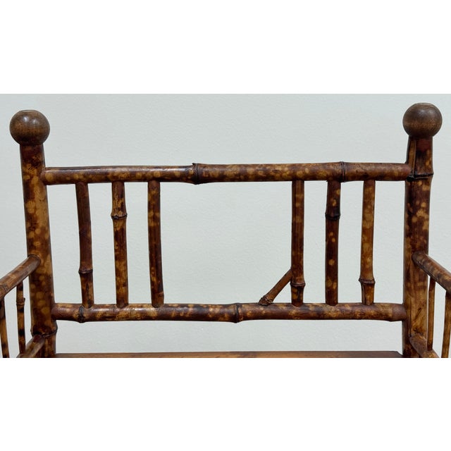 Vintage Scorched Bamboo Four Tier Etagere For Sale - Image 9 of 11