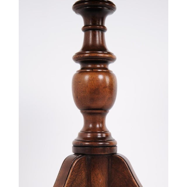 Antique Side Table in Mahogany with Turned Column, 1890s For Sale - Image 6 of 11