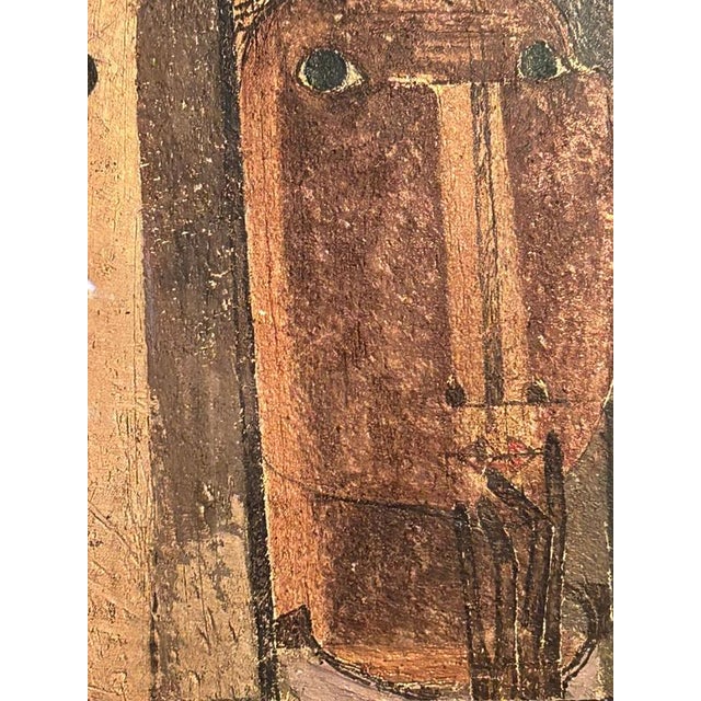 1970s Antonio Mignozzi, Figure with Hand, 1970s-1980s, Oil / Fresco on Canvas, Framed For Sale - Image 5 of 11