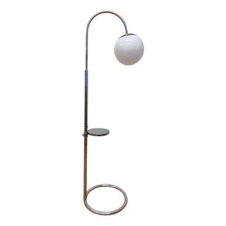 Bauhaus Chrome Floor Lamp from Hana Záveská, Czechoslovakia, 1930s For Sale
