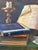 Realism Mid 20th Century Trompe L’oeil Style Painting of a Library Scene - Signed For Sale - Image 3 of 4