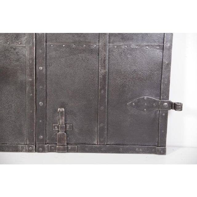 Metal Antique Iron Clad Double Doors, 1800s For Sale - Image 7 of 18
