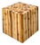 Vintage Natural Wood Block Accent Table For Sale