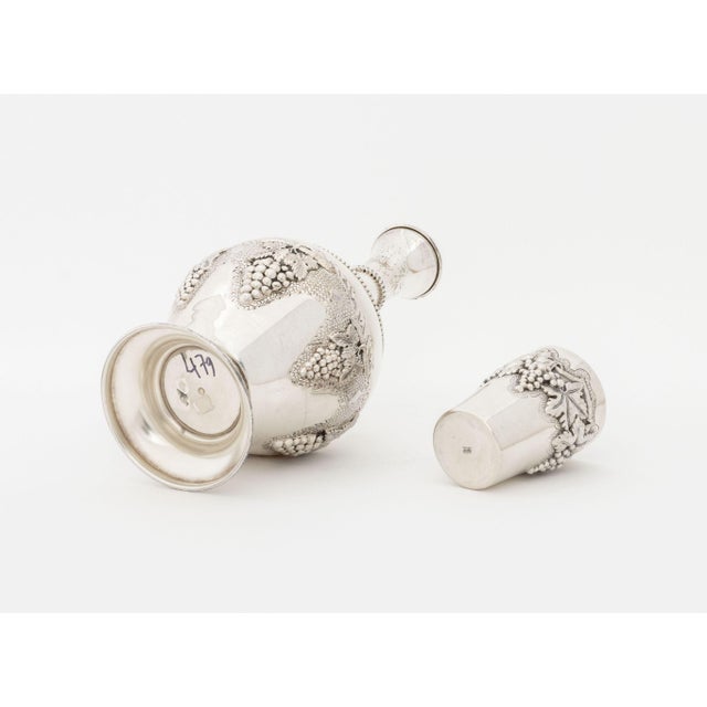 Judaica Sterling Silver Decanter and Kiddush Cup For Sale - Image 12 of 13