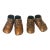 French Antique Brass Baby Shoes 2 Pairs For Sale