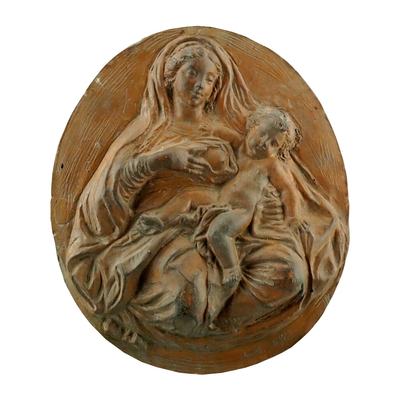 Luigi Bernini, Madonna Del Latte, Italy, 1800s, Terracotta | Chairish