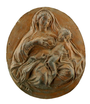 Luigi Bernini, Madonna Del Latte, Italy, 1800s, Terracotta
