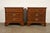 E. J. Victor Georgian Mahogany Three-Drawer Nightstands or Bachelor Chests, Newly Refinished For Sale - Image 12 of 12