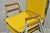 Beige Vintage Nightingale Mid Century Modern Chrome & Yellow Vinyl Stacking Chair Pair For Sale - Image 8 of 15