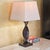 Vintage Mid-Century Modern Sculptural Twisted Spiral Wood-Look Resin Table Lamp For Sale - Image 16 of 18