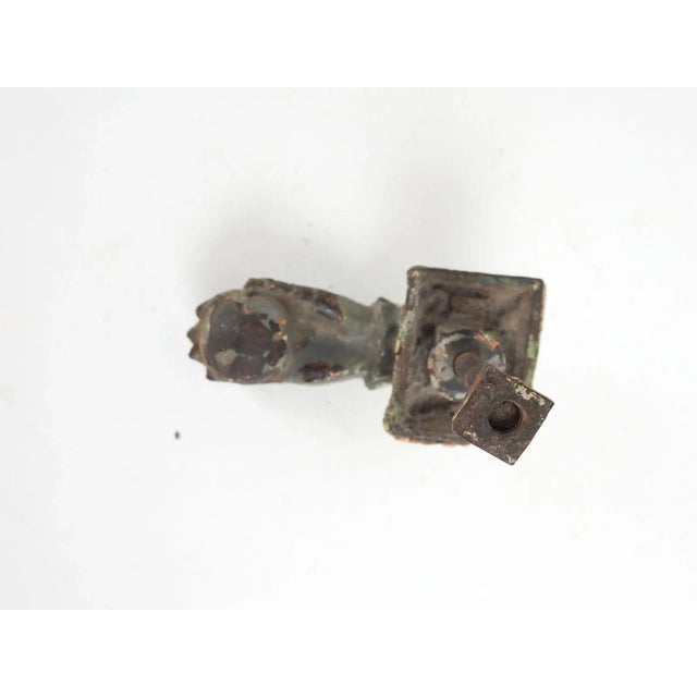 Late 19th Century Antique Lady Hand Cast Iron Door Knocker For Sale - Image 5 of 6